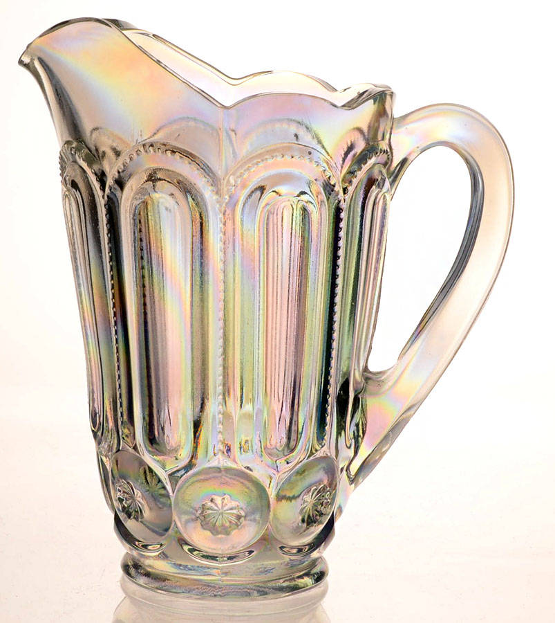 Moon and Star White Carnival 40 Oz Pitcher by Smith Glass -1