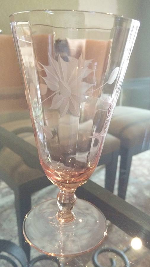 Barnes Pink 10 Oz Footed Tumbler by Standard Glass-1
