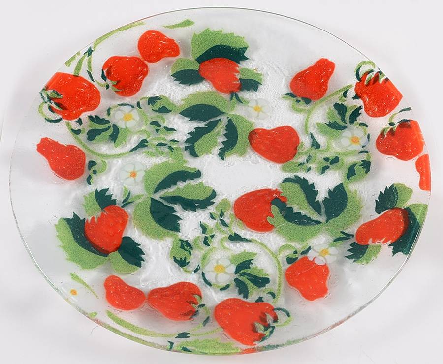 Art Glass 12" Service Plate by Sydenstricker-1