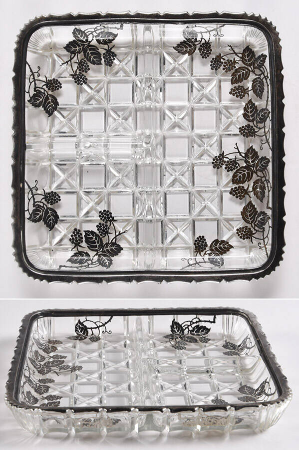 Sci16 7" Square 3 Part Relish by Silver City-1