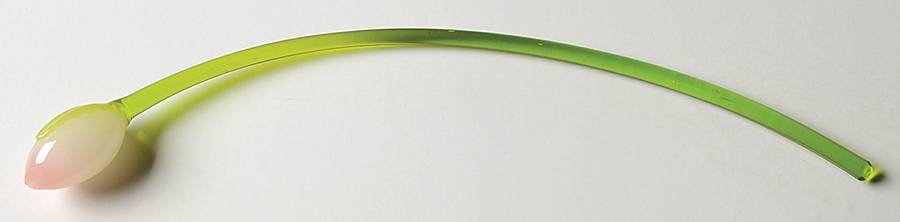Art Glass Rose Bud Flower by Salviati-1