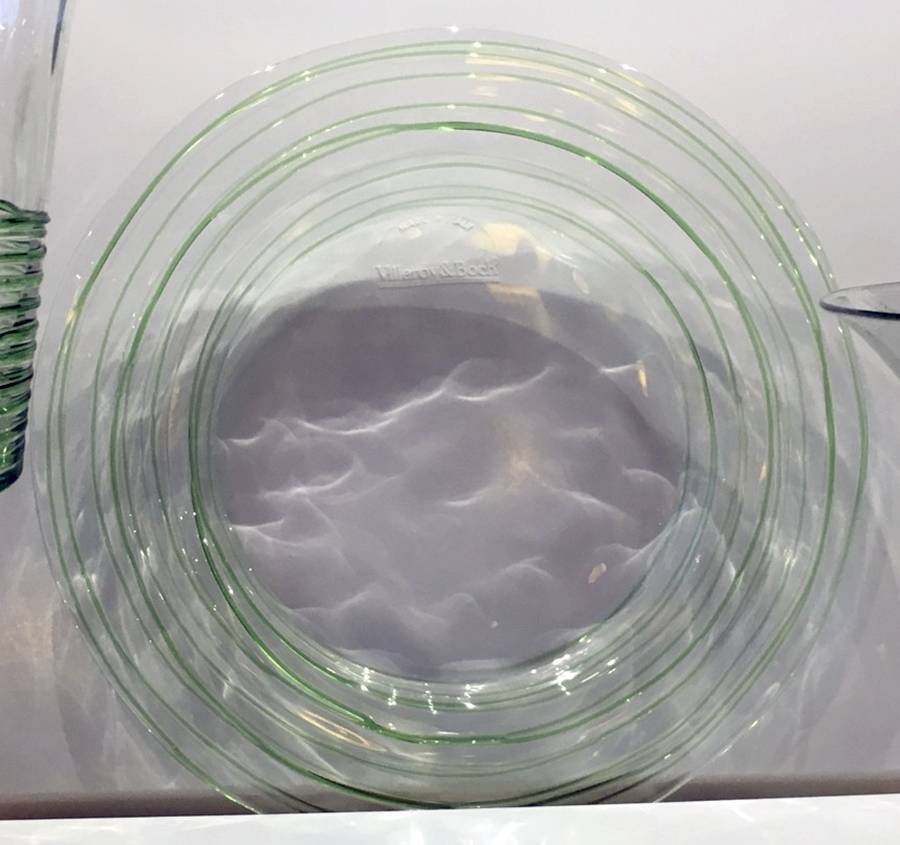 3551 Green Reeding Luncheon Plate by Steuben-1