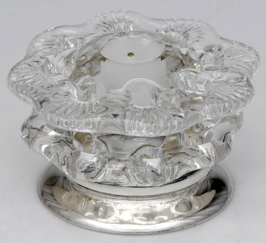 7064 Flower Frog with No Insert Sterling Base by Steuben-1