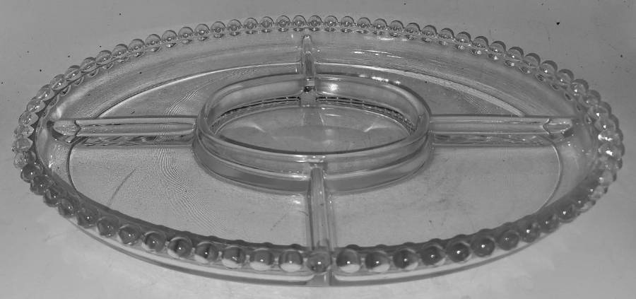 SMI22 13" Oval 5 Part Relish by Smith Glass -1