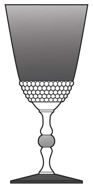Teardrop Smoke Water Goblet by Tiffin-Franciscan-1