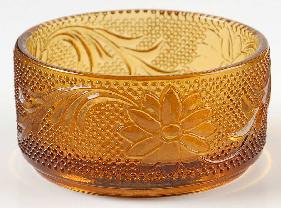 Sandwich Amber (Collection) Round Puff Box No Lid by Tiara-1