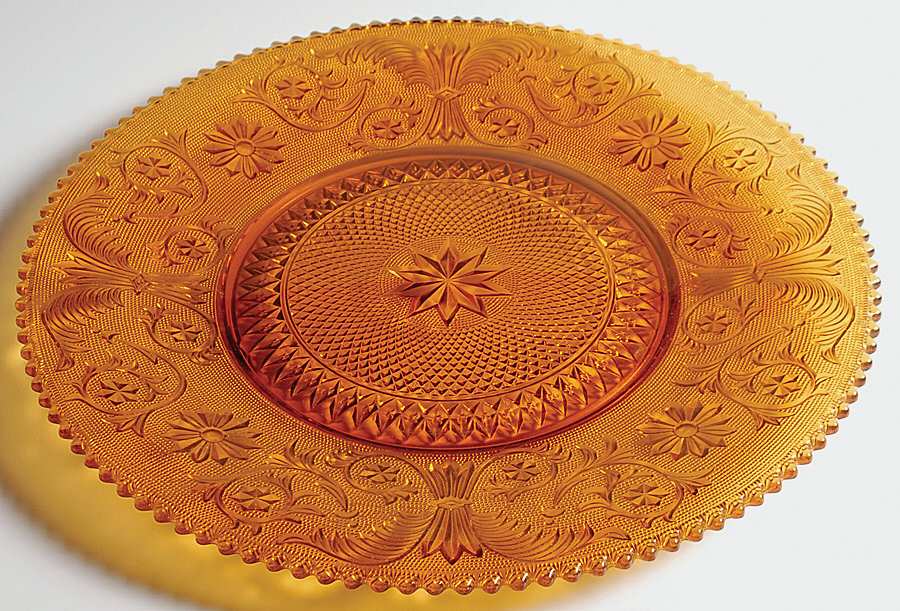 Sandwich Amber (Collection) Large Torte Plate by Tiara-1