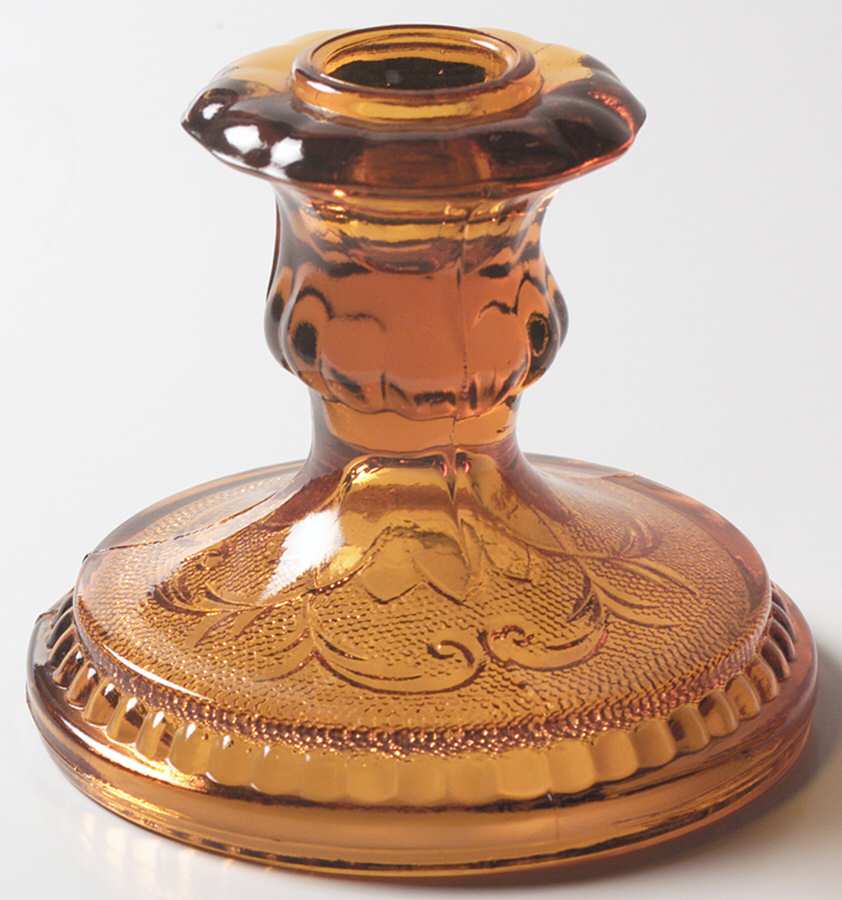 Sandwich Amber (Collection) Single Light Candlestick by Tiara-1