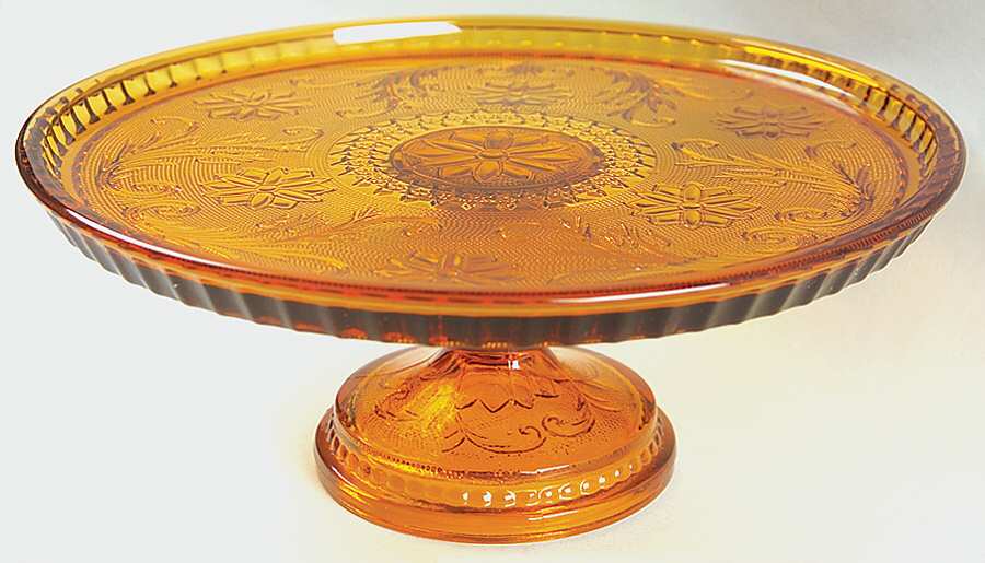 Sandwich Amber (Collection) 10" Diameter Pedestal Cake Stand No Dome by Tiara-1