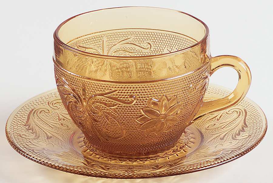Sandwich Amber (Collection) Cup and Saucer Set by Tiara-1