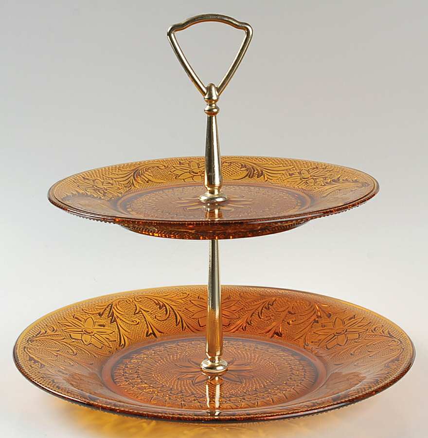 Sandwich Amber (Collection) 2 Tier Serving Tray by Tiara-1