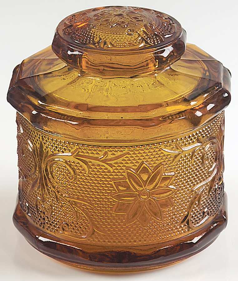 Sandwich Amber (Collection) Small Canister & Lid by Tiara-1