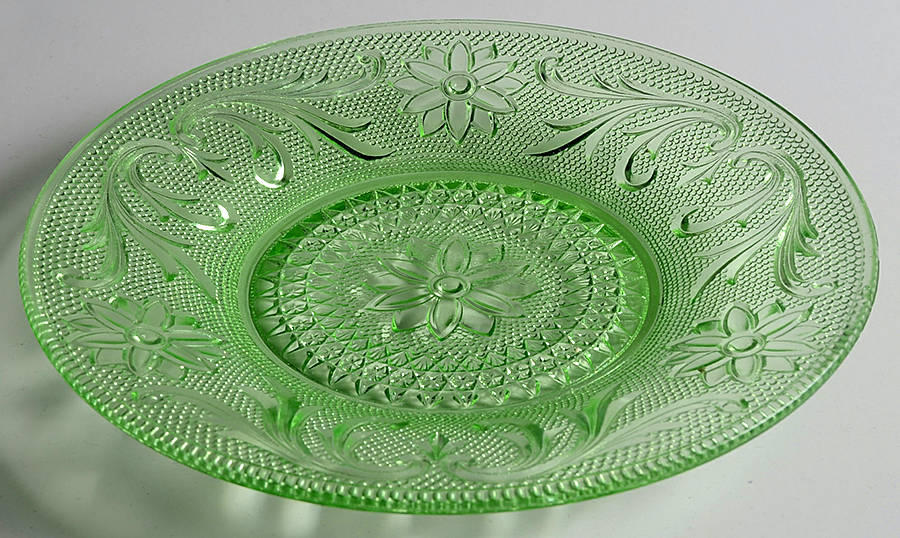 Sandwich Light Green (Chantilly Green) 7" Salad Plate by Tiara-1