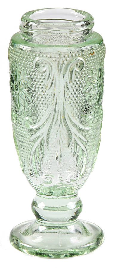 Sandwich Light Green (Chantilly Green) Footed Shaker No Metal Lid by Tiara-1