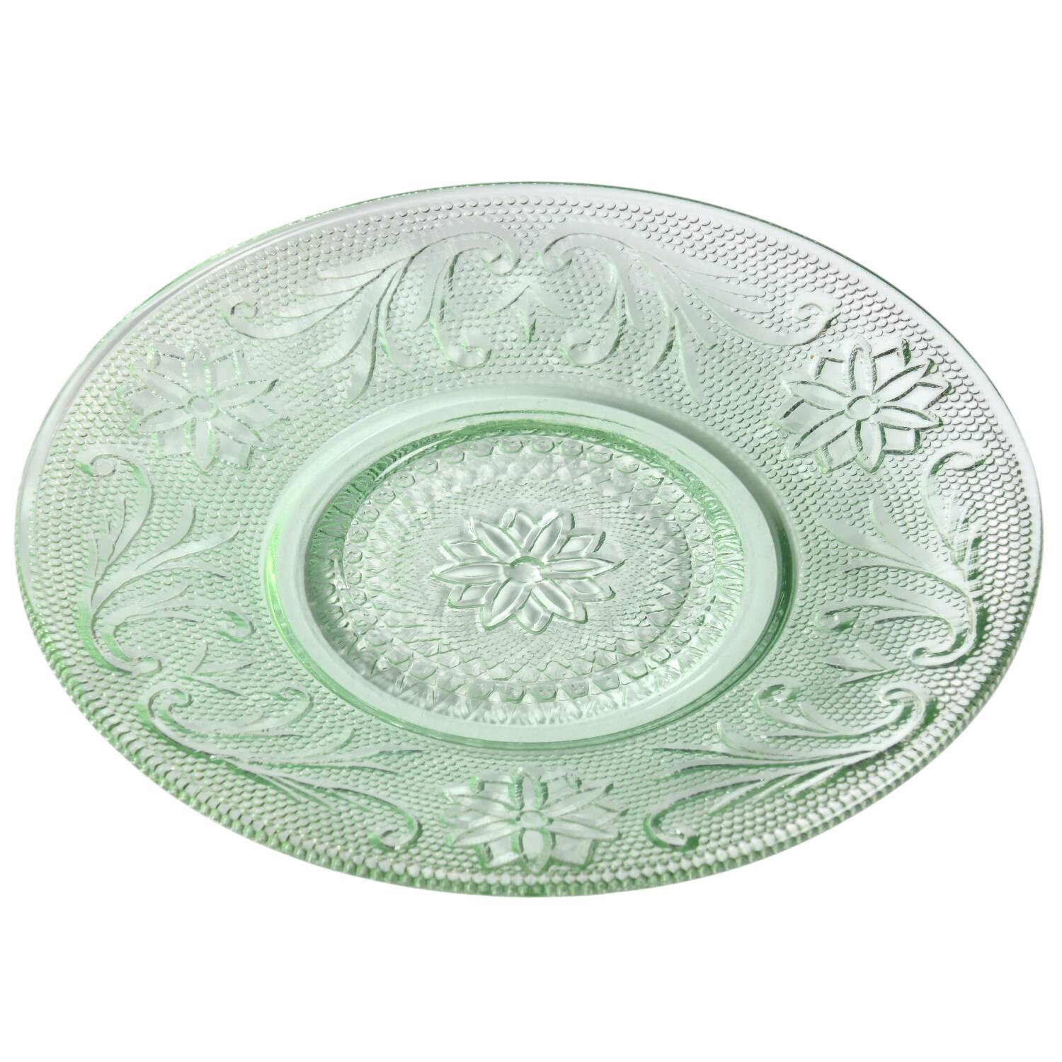 Sandwich Light Green (Chantilly Green) Saucer Only by Tiara-1