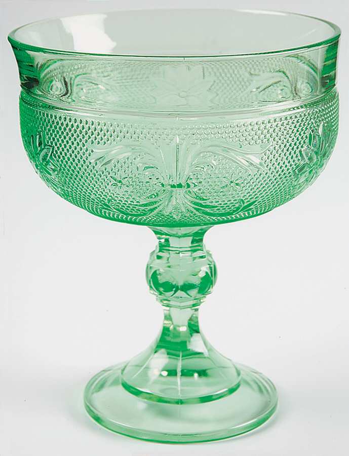 Sandwich Light Green (Chantilly Green) Round Compote (Height X Width) by Tiara-1