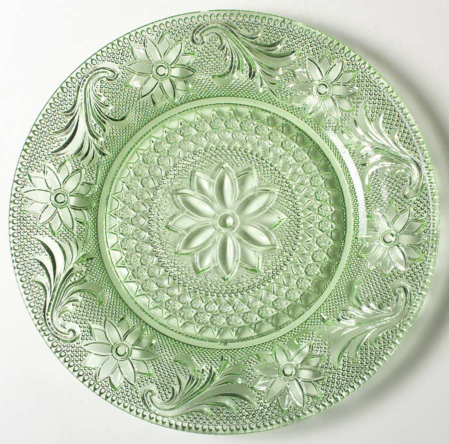 Sandwich Light Green (Chantilly Green) 8" Salad Plate by Tiara-1
