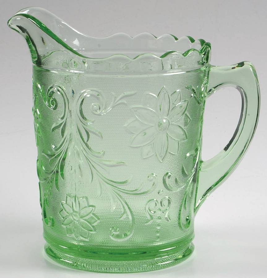 Sandwich Light Green (Chantilly Green) 68 Oz Pitcher by Tiara-1