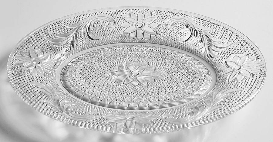 Sandwich Clear 8" Oval Tray by Tiara-1