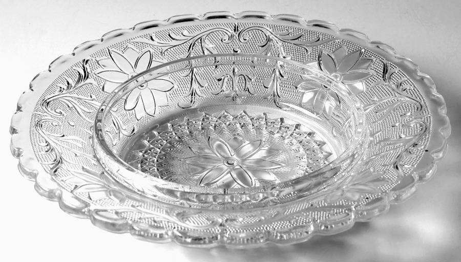 Sandwich Clear Round Butter Dish No Lid by Tiara-1