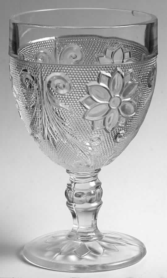 Sandwich Clear Water Goblet by Tiara-1