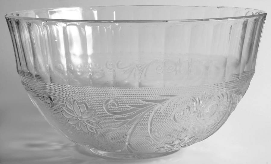 Sandwich Clear Punch Bowl by Tiara-1