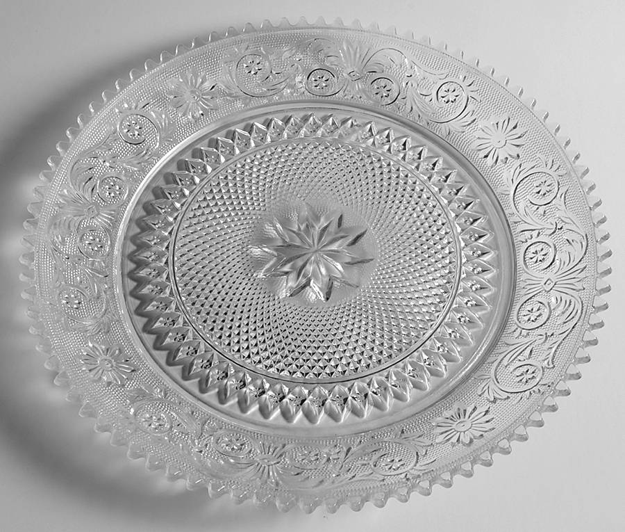 Sandwich Clear Torte Plate by Tiara-1