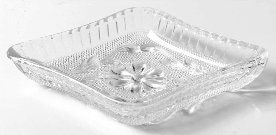 Sandwich Clear Diamond Ashtray by Tiara-1