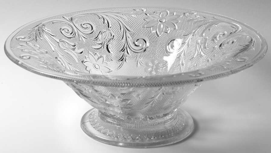 Sandwich Clear 11" Footed Console Bowl by Tiara-1