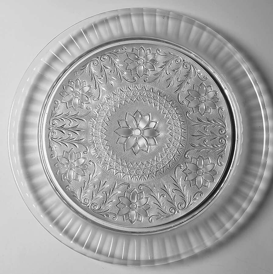 Sandwich Clear Cake Plate by Tiara-1