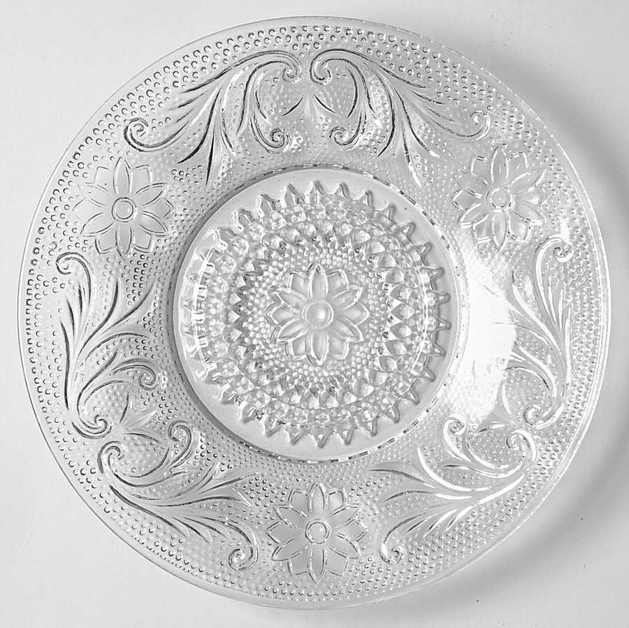 Sandwich Clear Saucer Only by Tiara-1