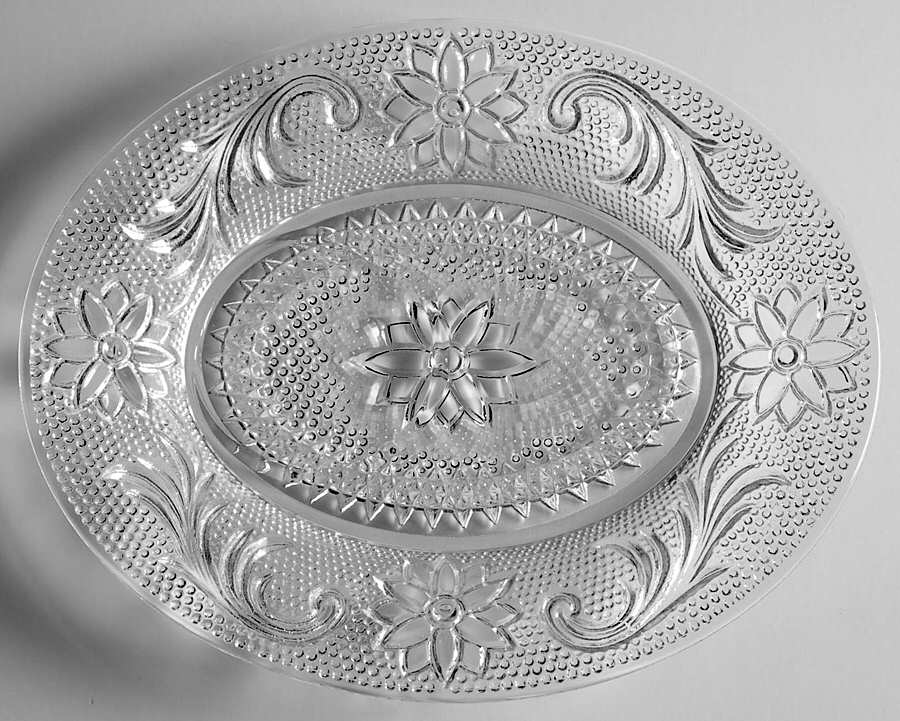 Sandwich Clear Snack Plate No Cup by Tiara-1