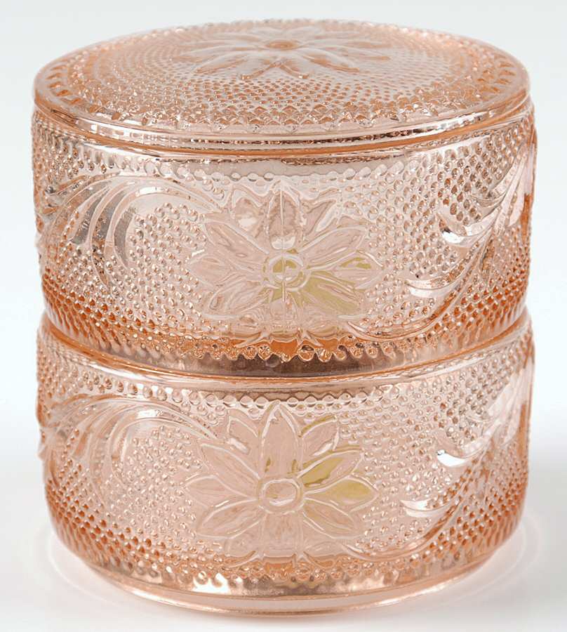 Sandwich Peach (Pink)(Collection) Stack Set (2 Puff Boxes & 1 Lid) by Tiara-1