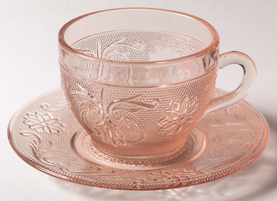 Sandwich Peach (Pink)(Collection) Cup & Saucer Set by Tiara-1