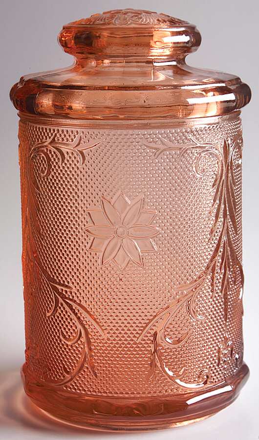 Sandwich Peach (Pink)(Collection) Large Canister & Lid by Tiara-1