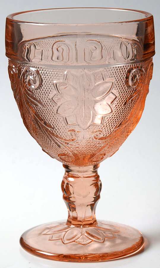 Sandwich Peach (Pink)(Collection) Water Goblet by Tiara-1