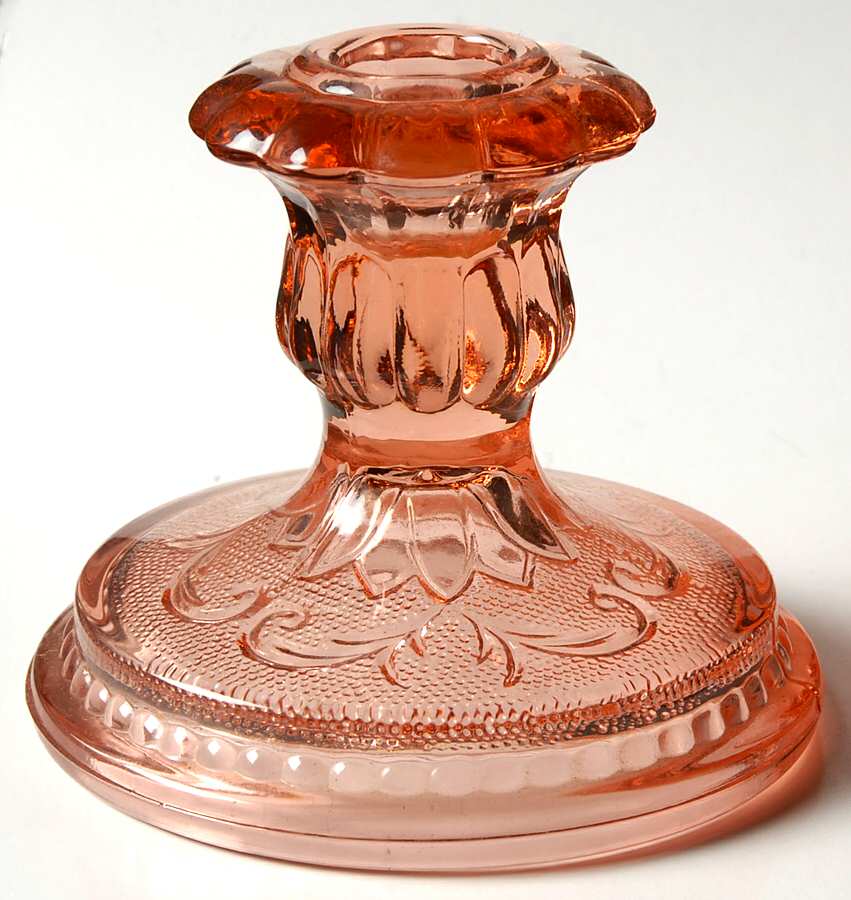 Sandwich Peach (Pink)(Collection) 3" Single Light Candlestick by Tiara-1