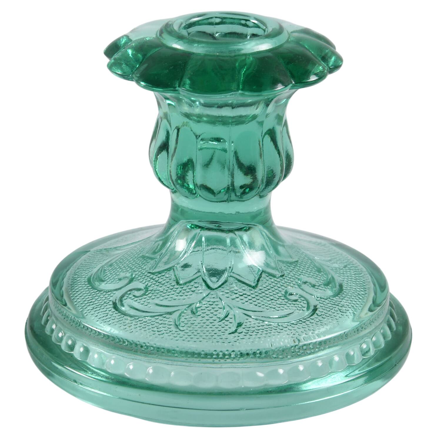 Sandwich Spruce Green(Collection) 3" Single Light Candlestick by Tiara-1
