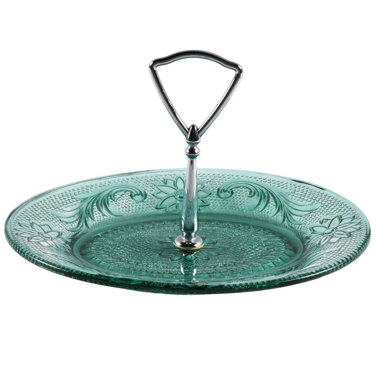 Sandwich Spruce Green(Collection) Oval Tidbit TrayOval Tidbit Tray by Tiara-1