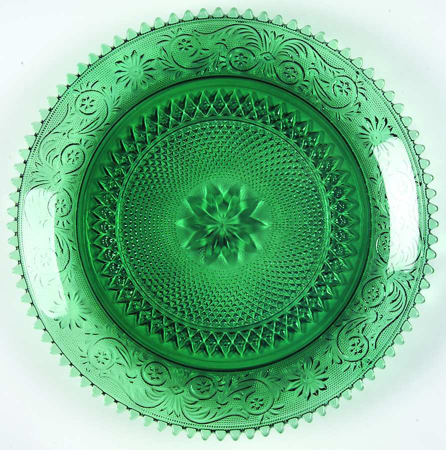 Sandwich Spruce Green(Collection) 12" Torte Plate by Tiara-1