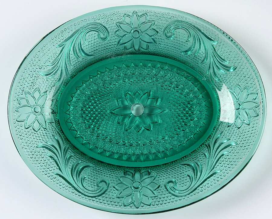 Sandwich Spruce Green(Collection) Glass&Metal Base for Candle/Wall Sconce No Votive by Tiara-1