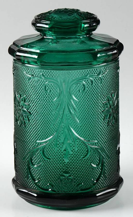 Sandwich Spruce Green(Collection) Large Canister & Lid by Tiara-1