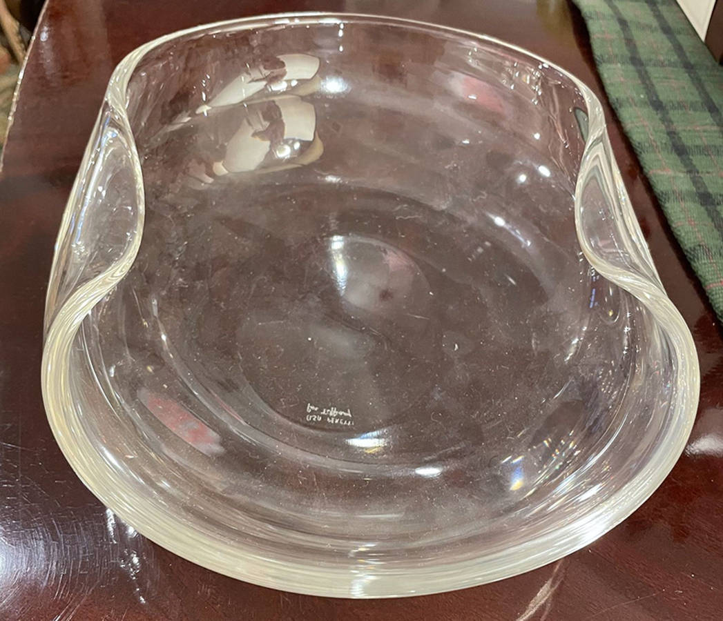 Thumbprint 9" Oval Bowl by Tiffany-1