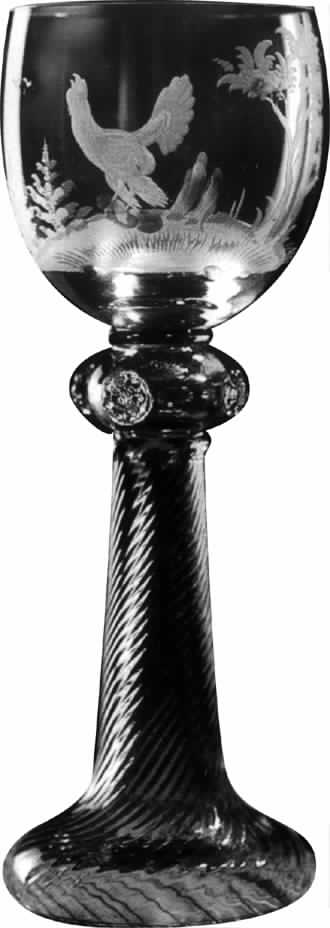 Kurfurst Engraved Wine Glass by Theresienthal-1