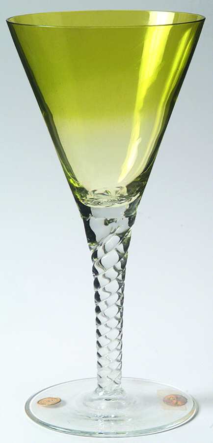 Vienna Green Water Goblet by Theresienthal-1