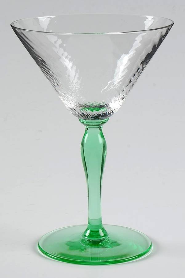 14187 Green Spiral Optic Champagne/Tall Sherbet by Tiffin-Franciscan-1