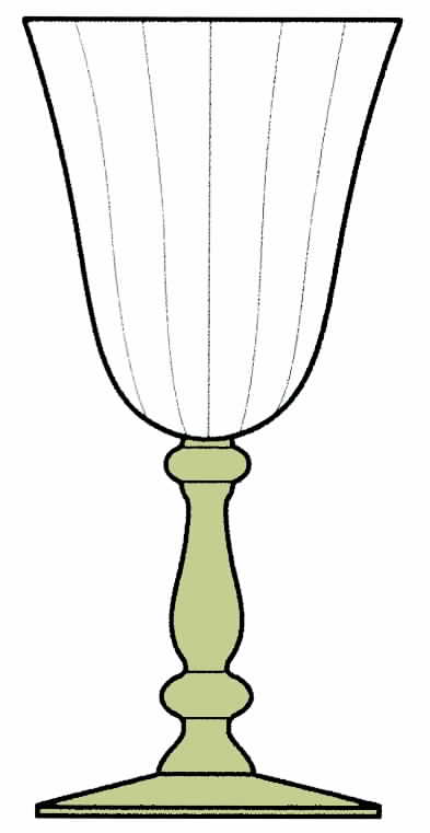 15001 Vaseline Water Goblet by Tiffin-Franciscan-1