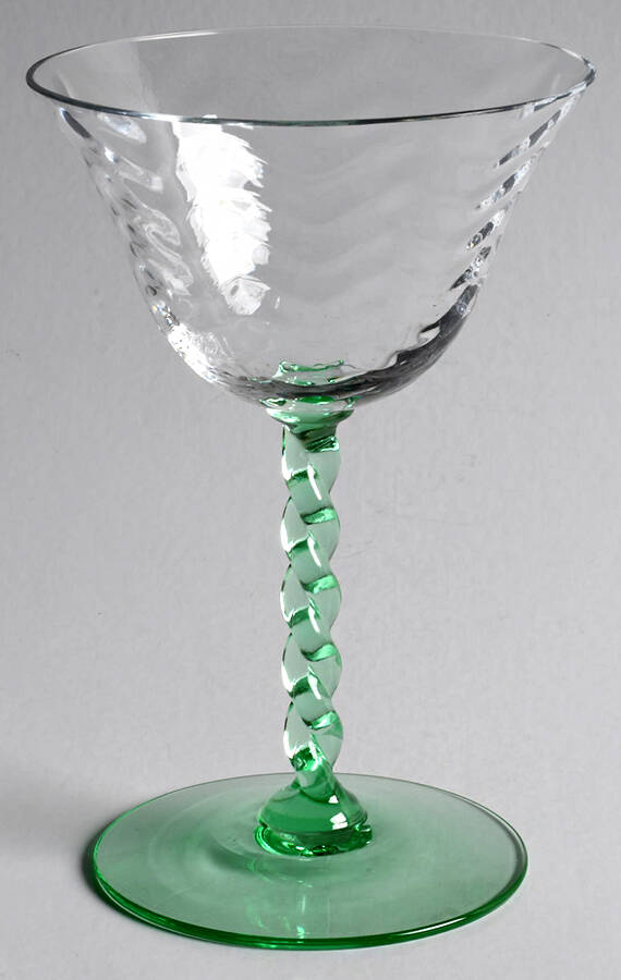 15002 Green (Green Stem) Champagne/Tall Sherbet by Tiffin-Franciscan-1