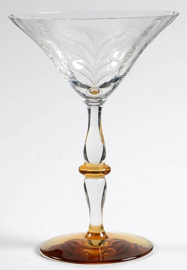 15003-1 (Amber Accent) Champagne/Tall Sherbet by Tiffin-Franciscan-1