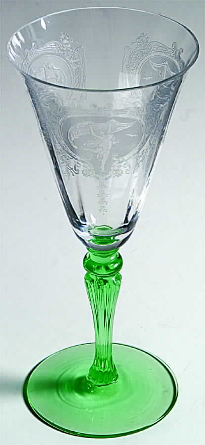 Nymph Green (Stem 15011) Water Goblet by Tiffin-Franciscan-1